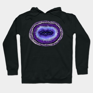 Purple Crystal Mineral Rock | Geode | Cherie's Art(c)2021 Hoodie